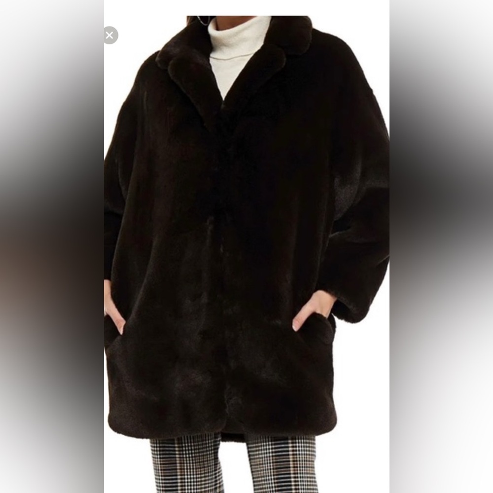 Sandro faux fur coat perfect condition barely worn maybe twice
